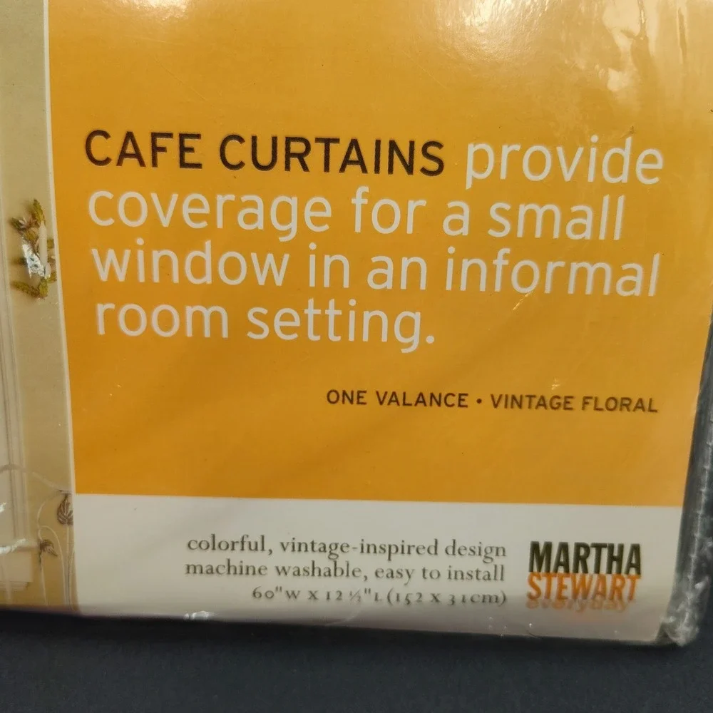 Set-2 Cafe Window Curtains Martha Stewart 60